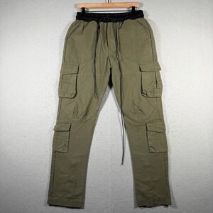 Richie Le Mens Olive Green Multi Pocket Cargo Pants Size Medium Streetwear Tech
